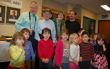Abe Weinrib and birthday well-wishers