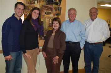Gala Committee Chairs (l to r) Jason Lichten, Rachel Lichten, Greta Zidel, Dan Zidel and JCC Board President Joe Sniderman