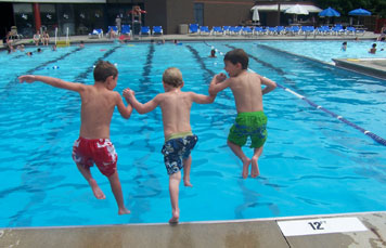kids at the pool