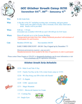 Winter Break Camp 2012