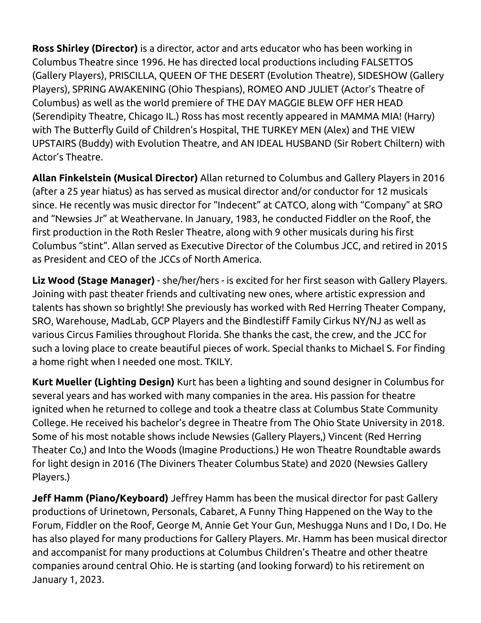 Cast Bios Secret Garden
