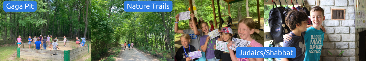 Camp hoover features gaga pit, nature trails, and shabbat & judaics.