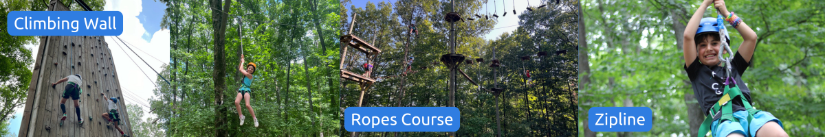 Camp Hoover Features Ropes Course, Zipline, and Climbing wall